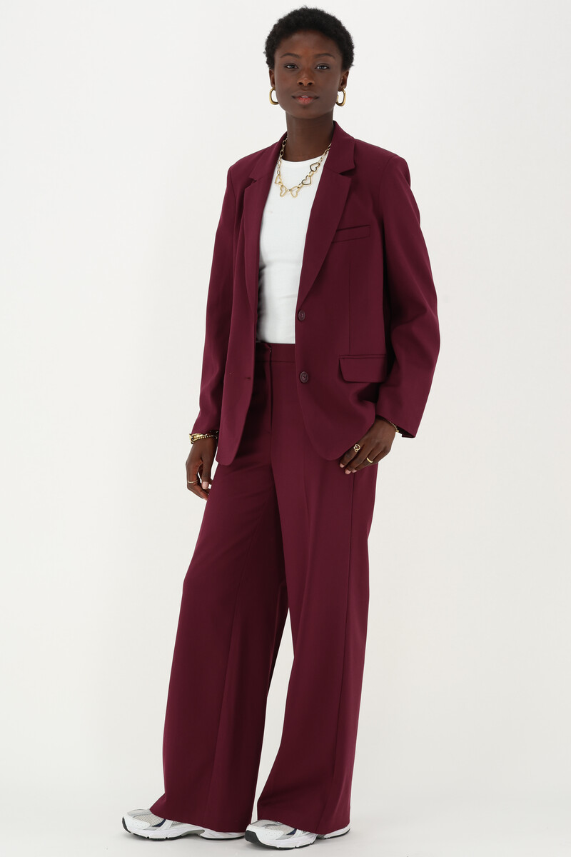 Dark red basic oversized blazer | My Jewellery