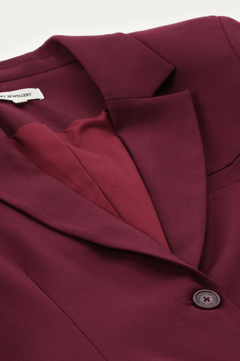 Dark red basic oversized blazer | My Jewellery