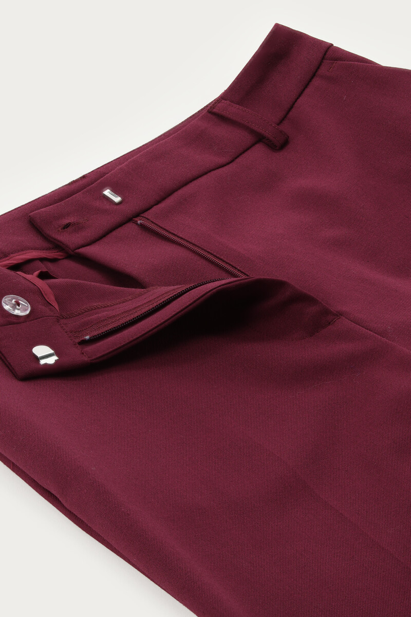 Dark red basic wide leg trousers | My Jewellery