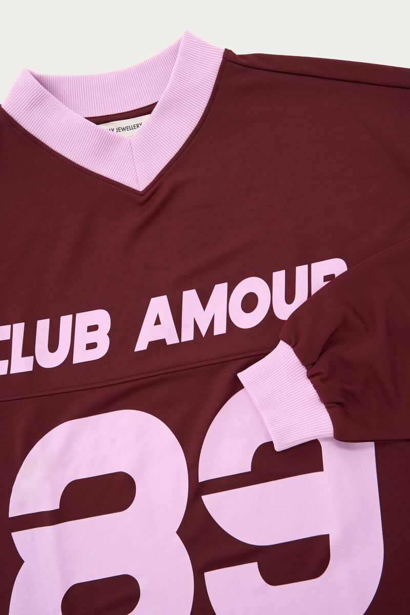 Dark red long-sleeve 'Club Amour 89' | My Jewellery