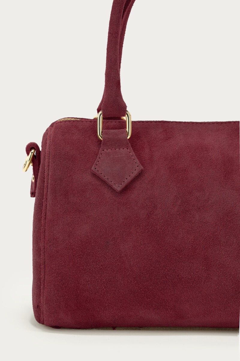 Dark red suede bag | My Jewellery