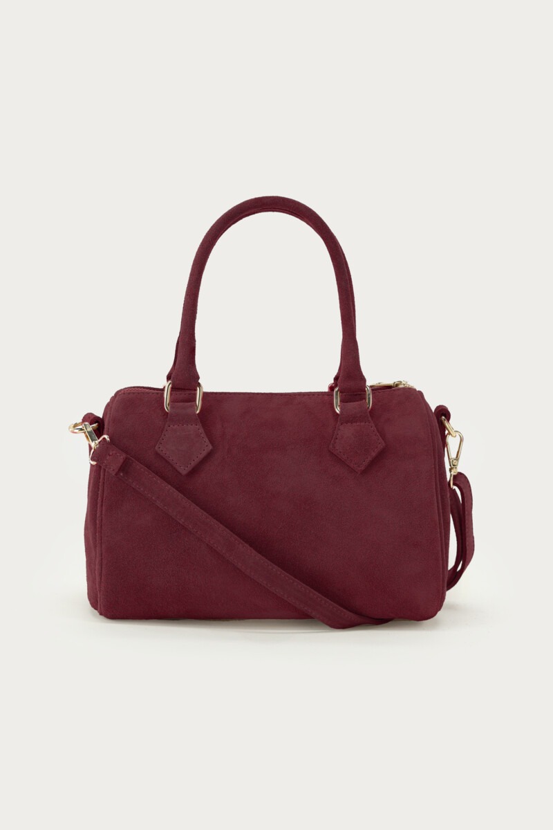 Dark red suede bag | My Jewellery