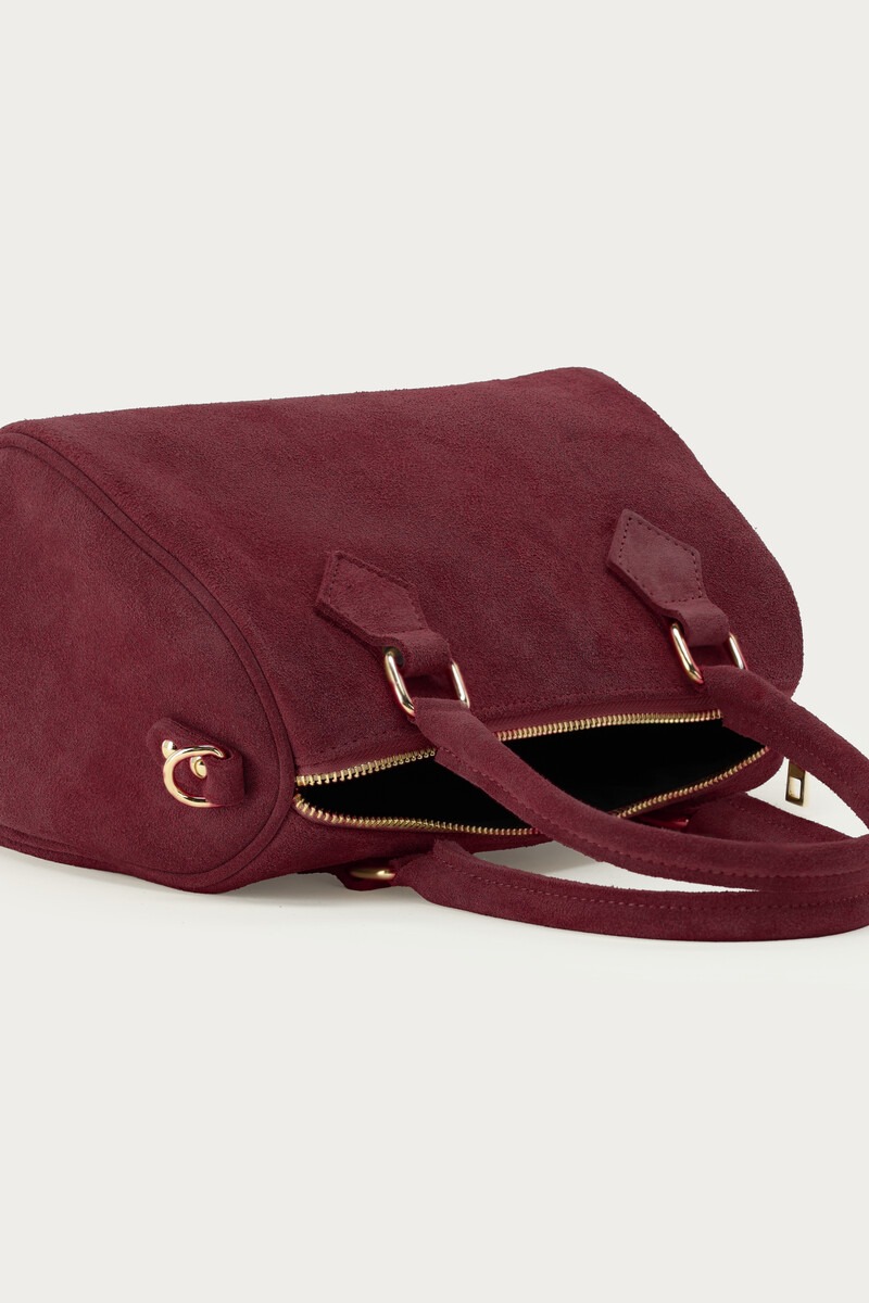 Dark red suede bag | My Jewellery
