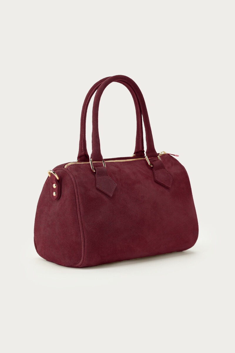 Dark red suede bag | My Jewellery