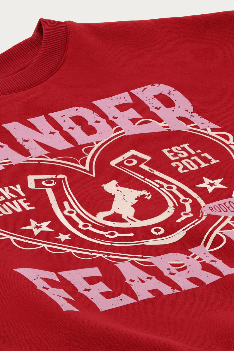 Dark red sweater "Wander Fearless"