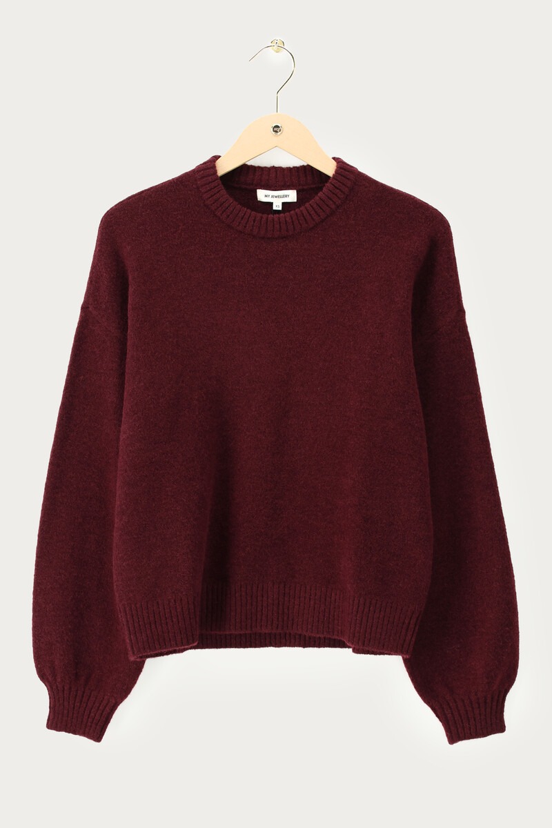 Dark brown sweater with back print 'Atelier' | My Jewellery