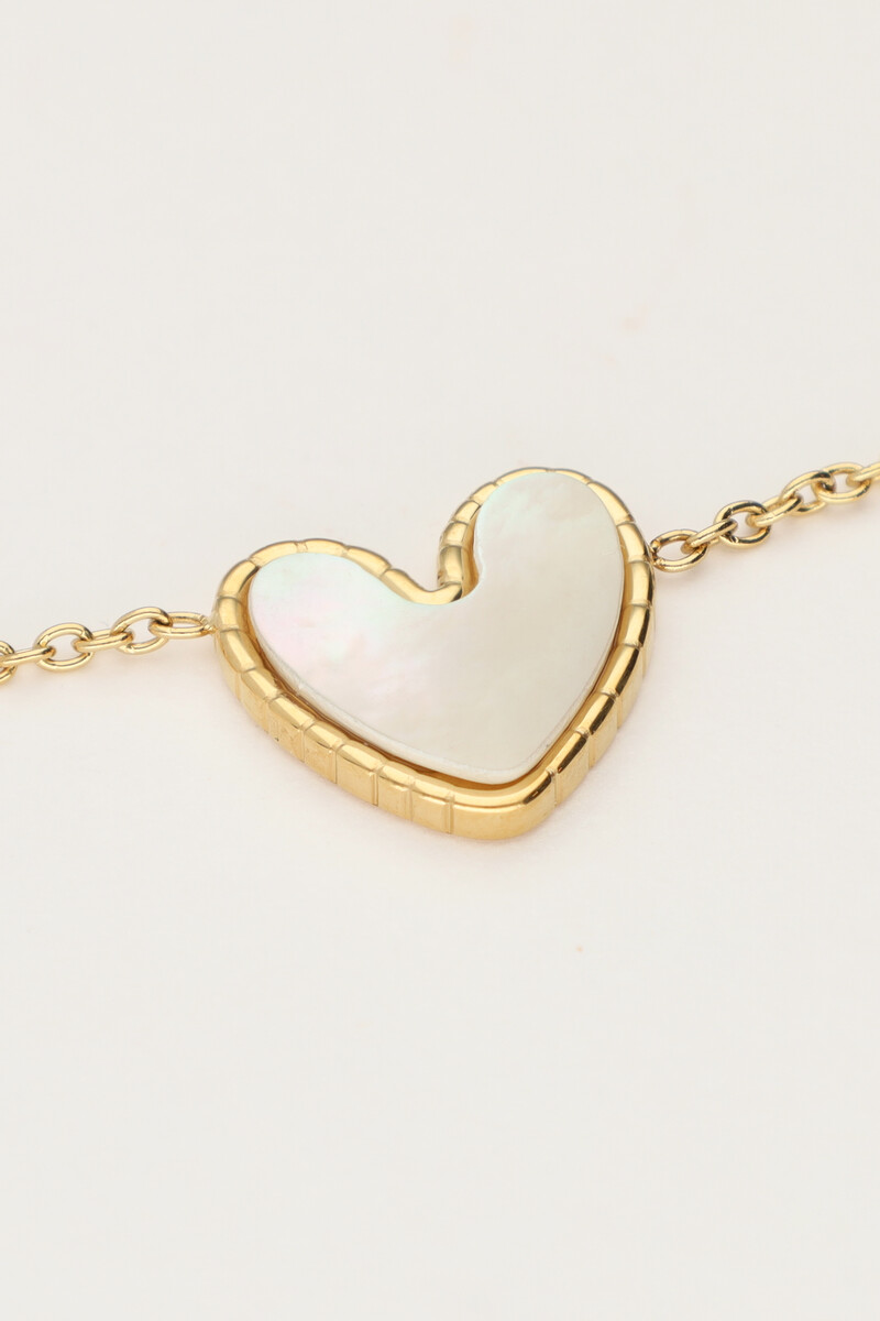 Fine necklace with mother of pearl hearts | My Jewellery