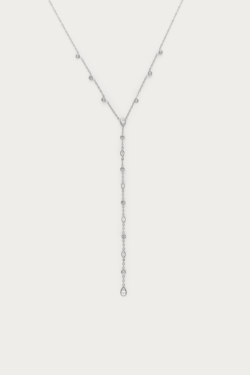 Delicate y-necklace with rhinestones | My Jewellery