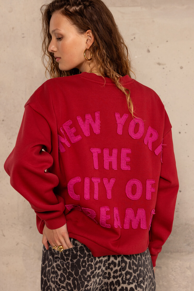 Red sweater "City of dreams" | My Jewellery