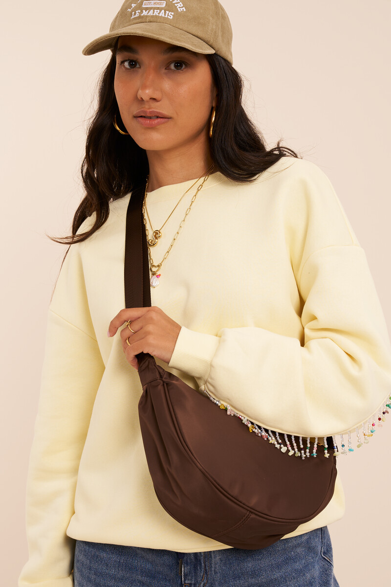 Dark brown basic crossbody bag small | My Jewellery