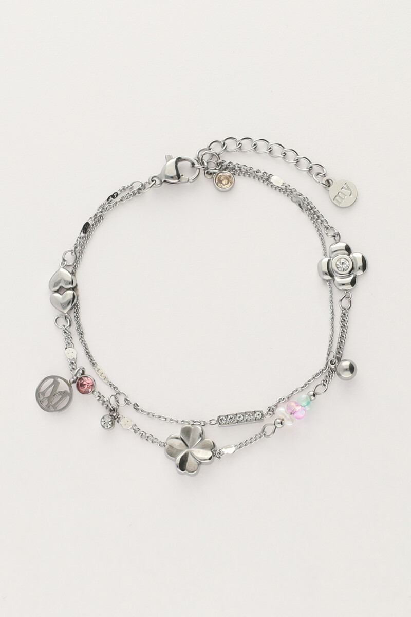 Double bracelet with charms "dreams come true"