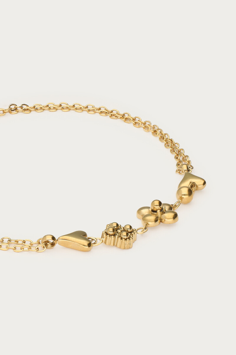 Double bracelet with five minimalist charms | My Jewellery