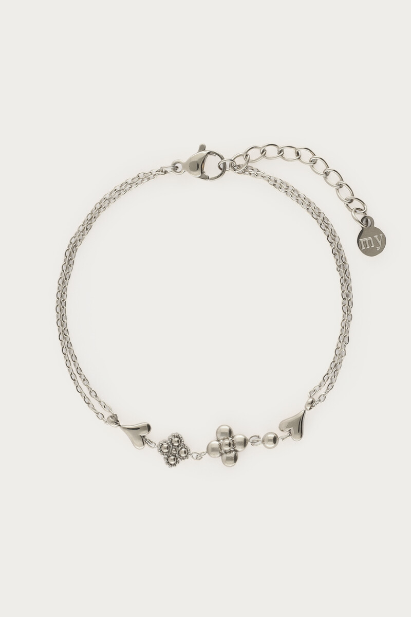 Double bracelet with five minimalist charms | My Jewellery