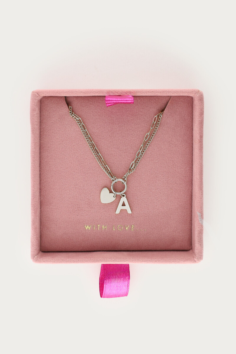 Chaîne à double maillon avec initiale