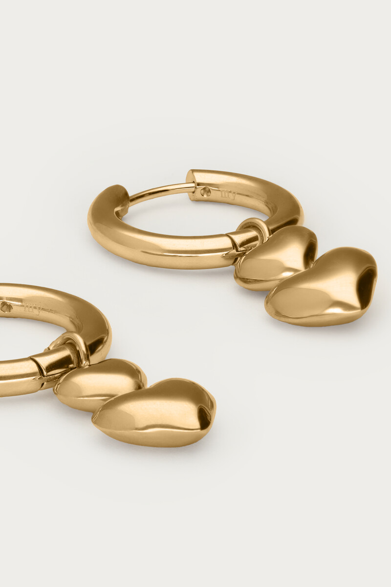 Double heart earrings | My Jewellery
