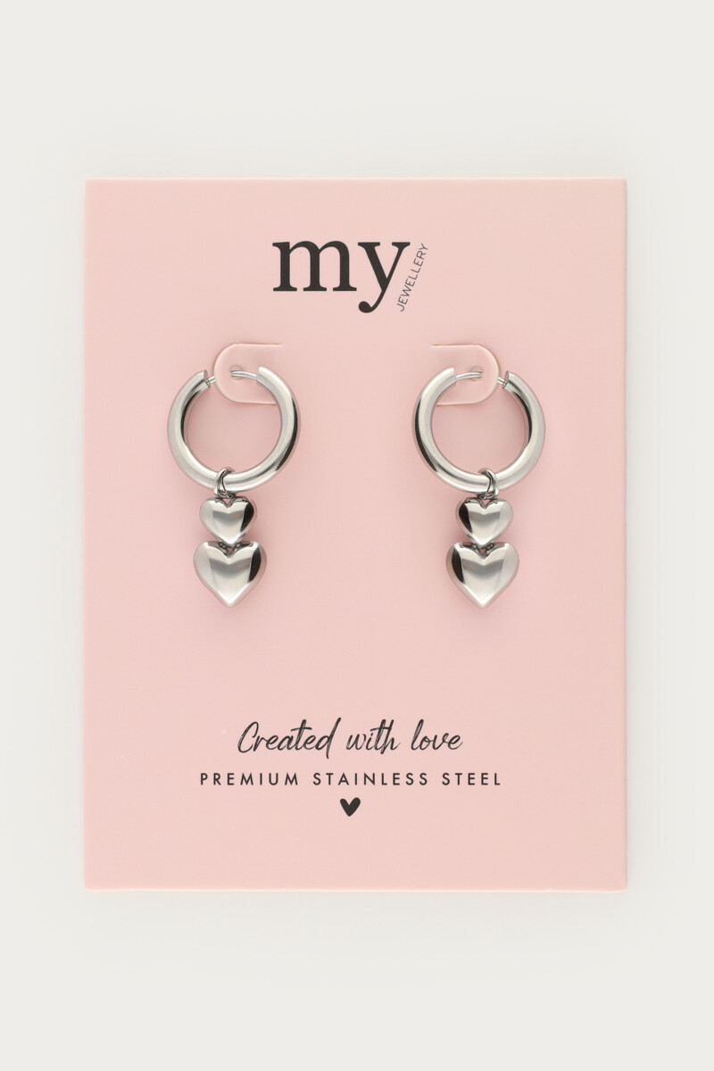 Double heart earrings | My Jewellery