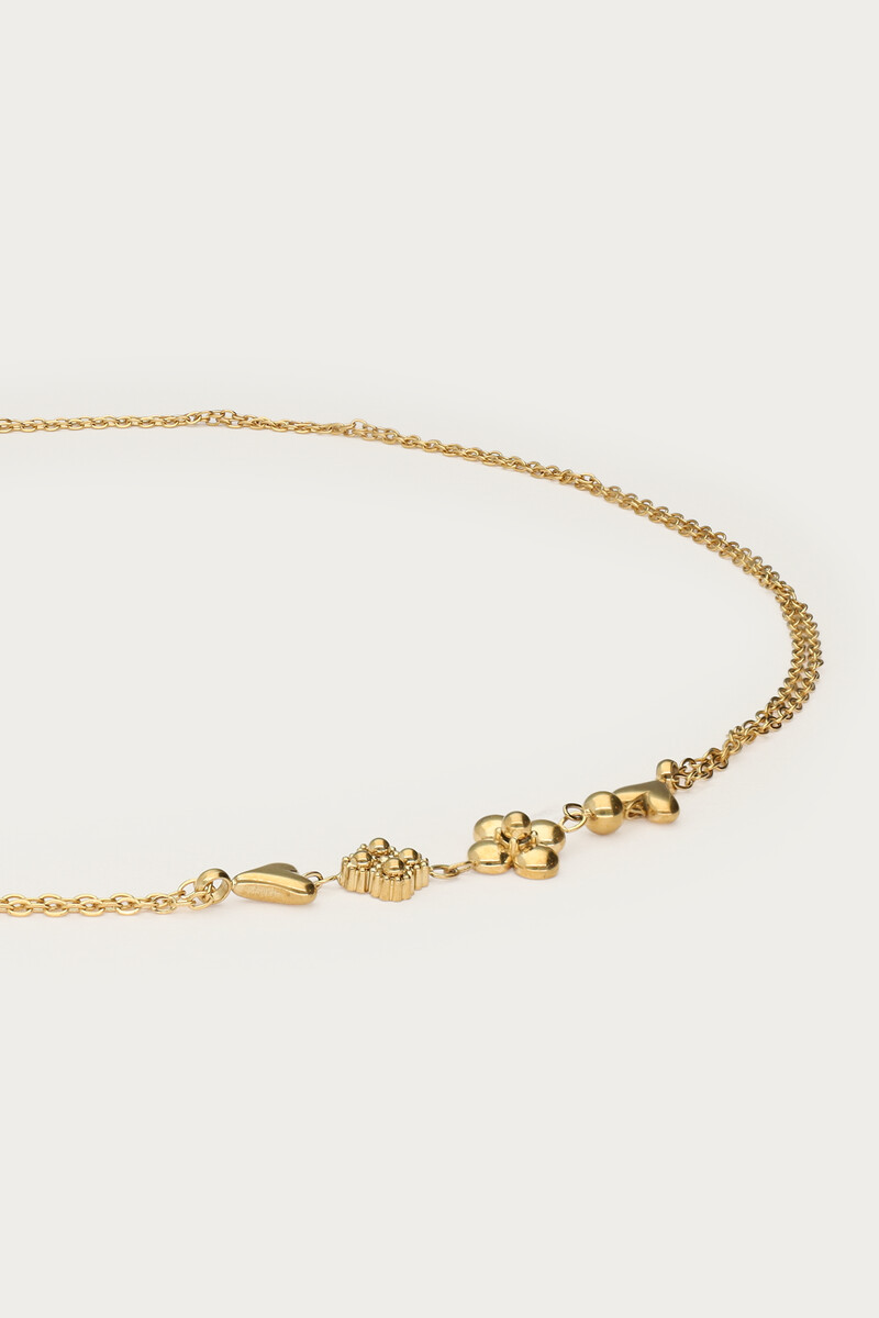 Double necklace with five minimalist charms | My Jewellery