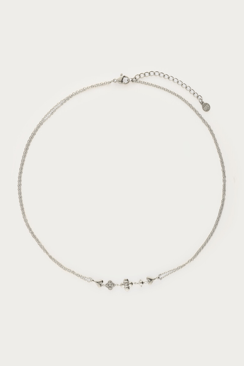 Double necklace with five minimalist charms | My Jewellery