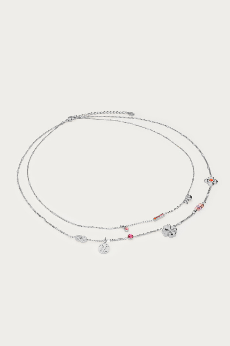 Double necklace with pink charms "dreams come true" | My Jewellery