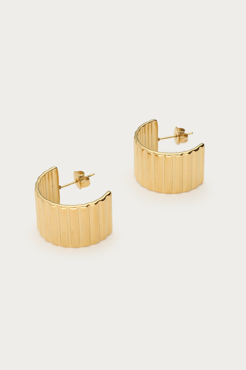 Earrings half round striped | My Jewellery