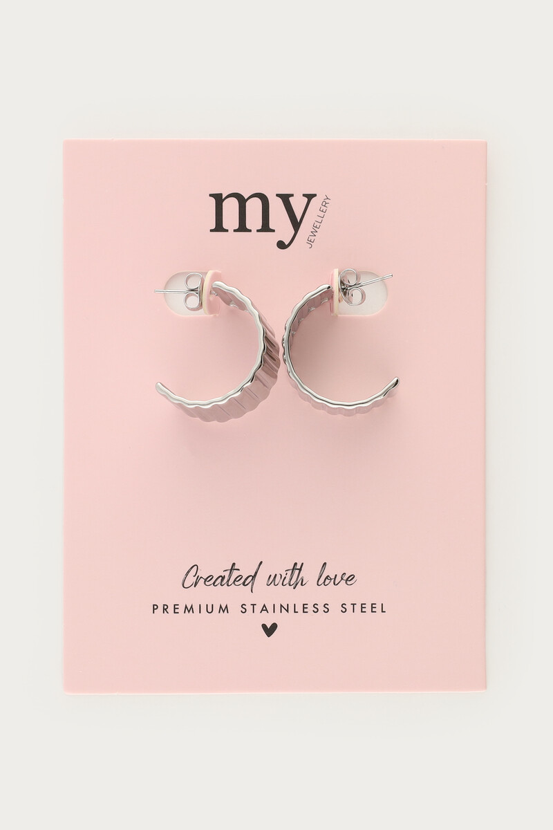 Earrings half round striped | My Jewellery