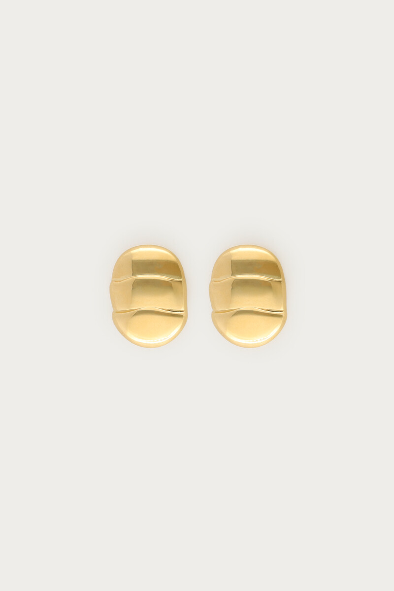 Boucles d'oreilles ovales rayées