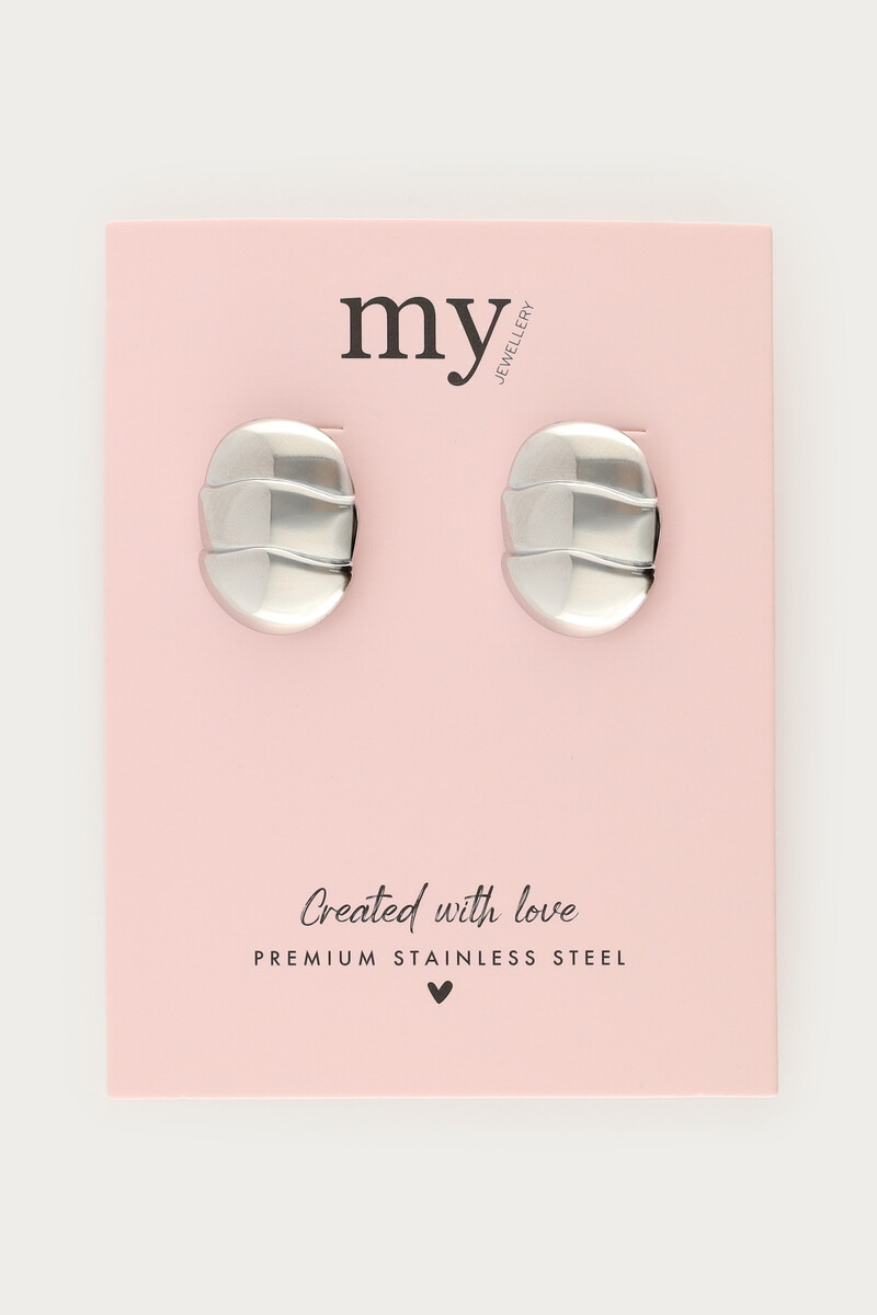 Earrings oval striped | My Jewellery