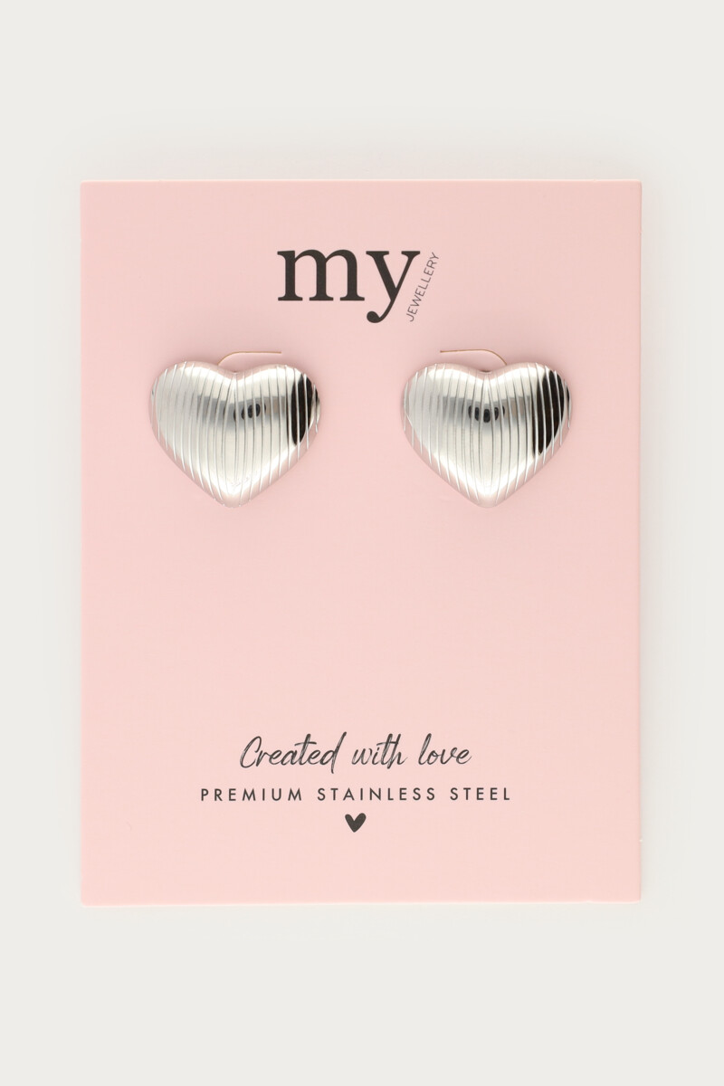 Earrings striped heart | My Jewellery