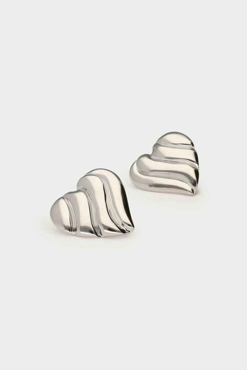Earrings wavy striped heart | My Jewellery