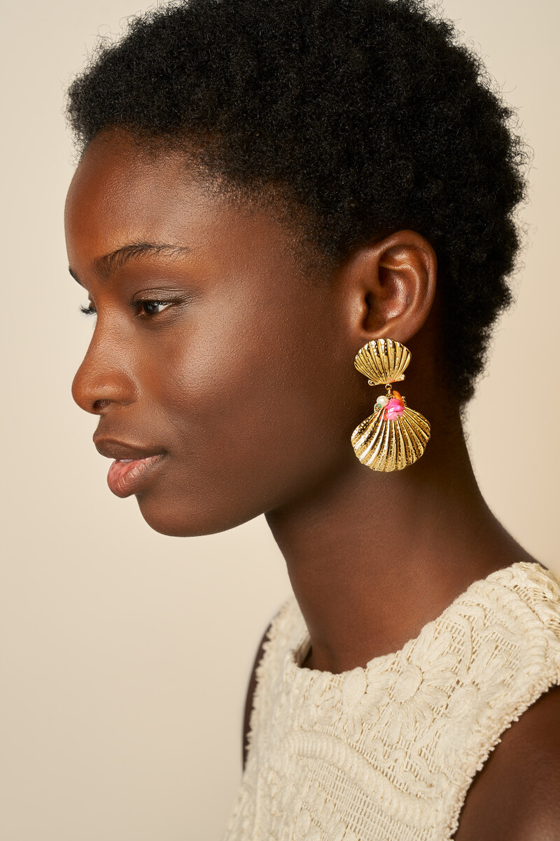 Earrings with double shell  | My Jewellery