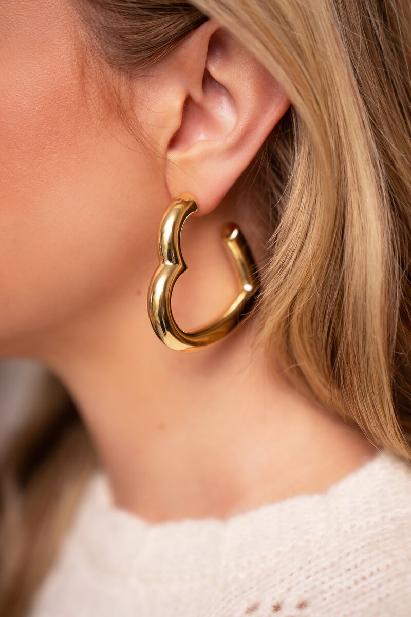 Statement earrings large heart | My Jewellery