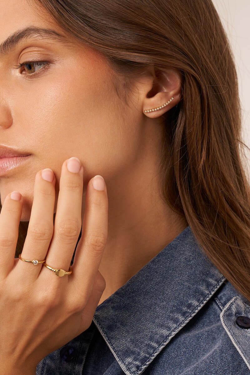 Ear climber with faux pearls | My Jewellery