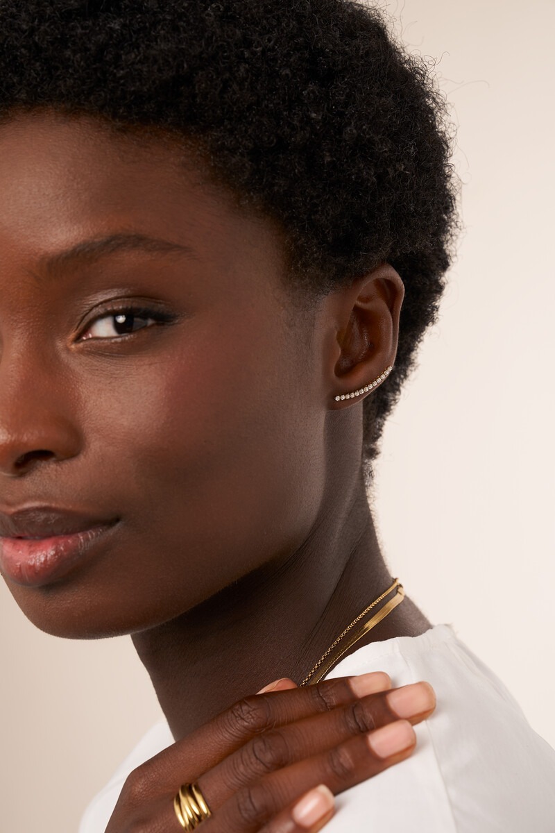 Ear climber with rhinstones | My Jewellery