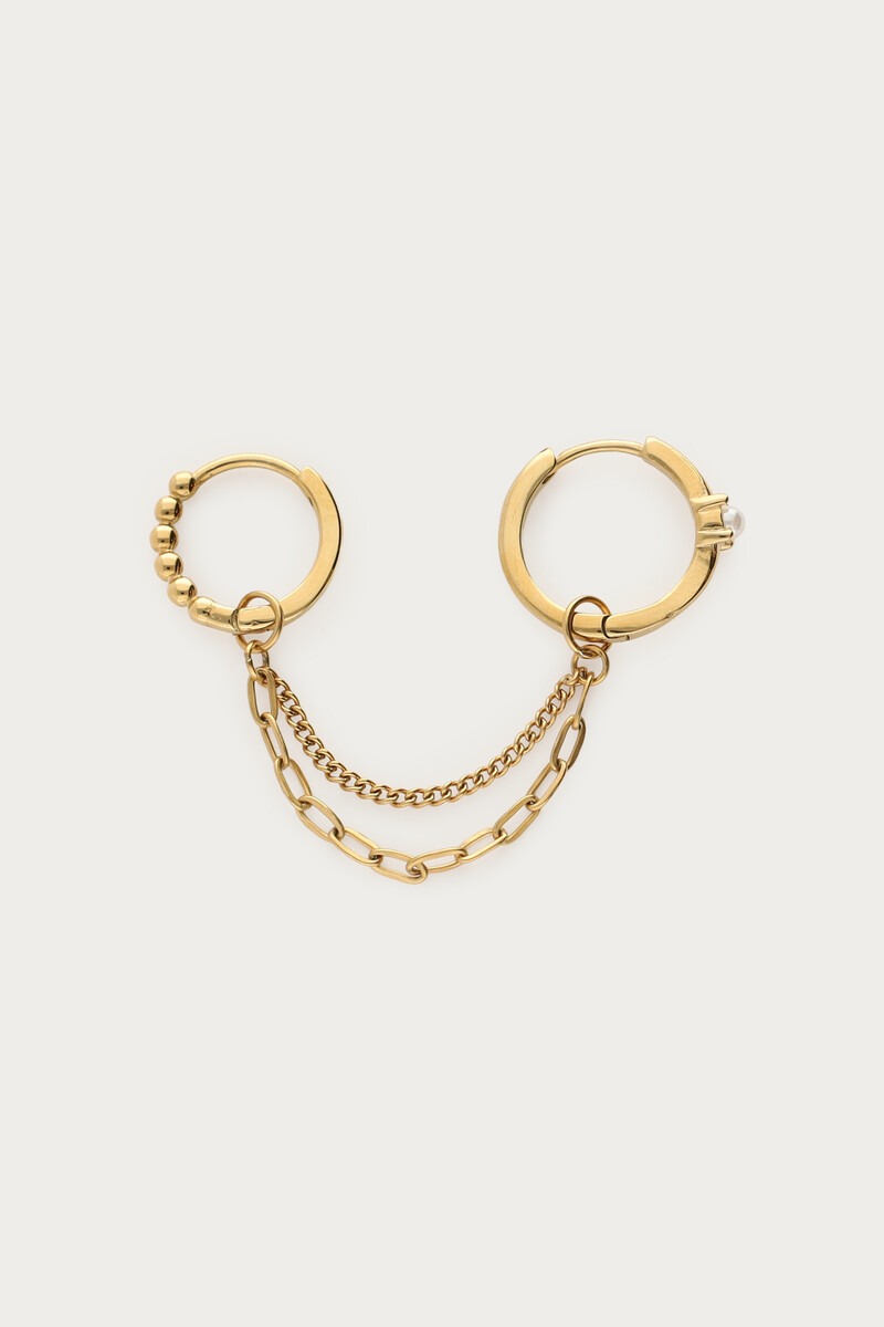 Ear game double earring connector with link | My Jewellery