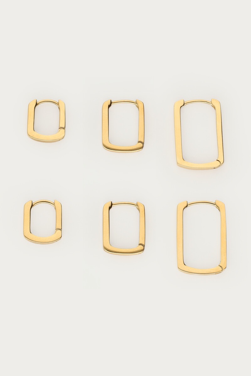 Ear Game Set aus drei rechteckigen Ohrhängern
