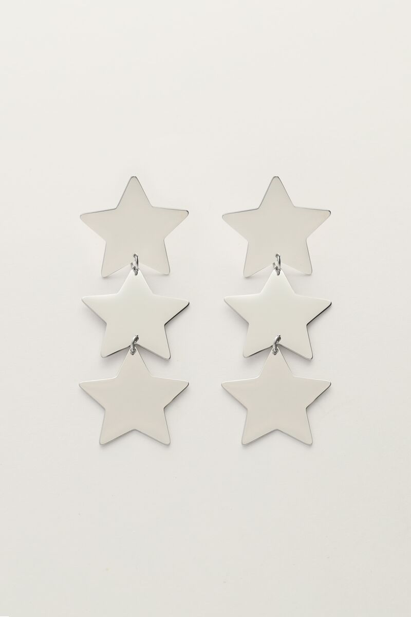 Statement-Ohrhänger mit drei Sternen