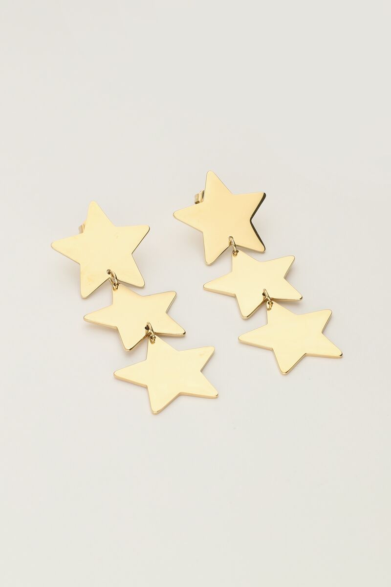 Statement oorhangers met drie sterren | My Jewellery
