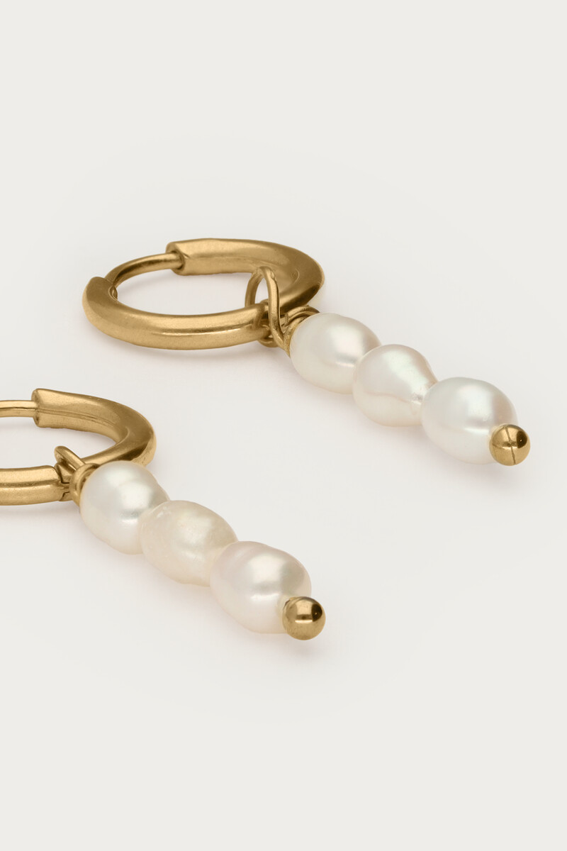 Earrings three freshwater pearls | My Jewellery