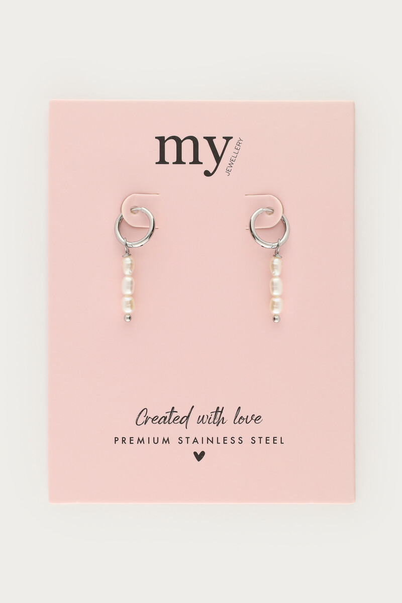 Earrings three freshwater pearls | My Jewellery