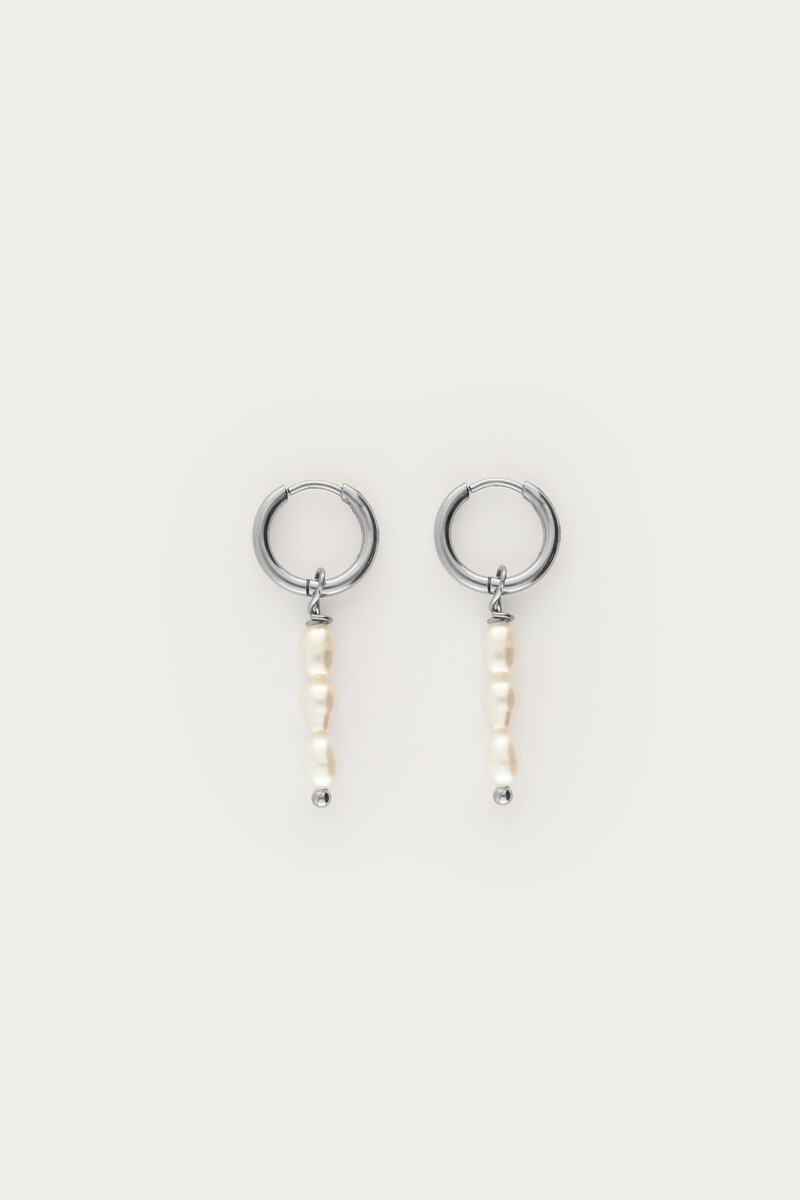 Earrings three freshwater pearls | My Jewellery