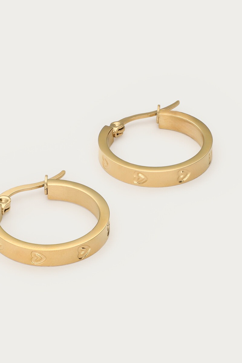 Earrings with engraved hearts | My Jewellery