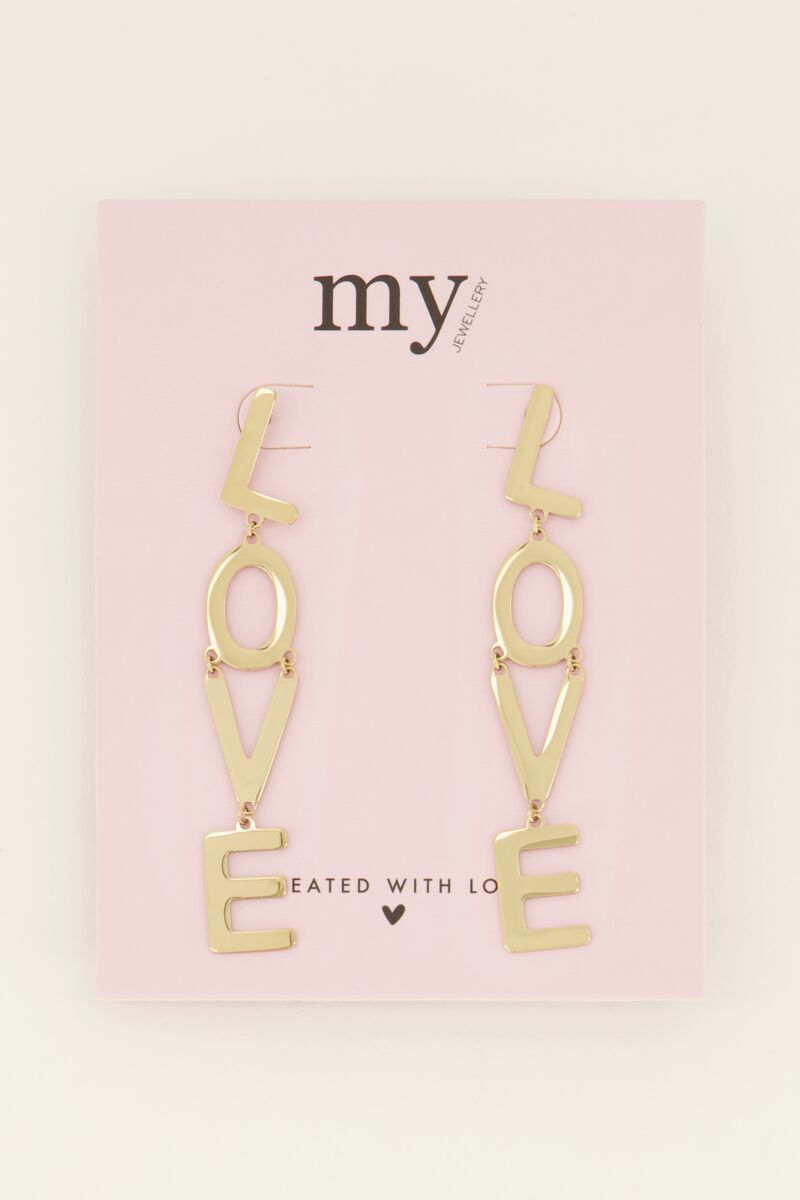 Earrings with love letters | My Jewellery