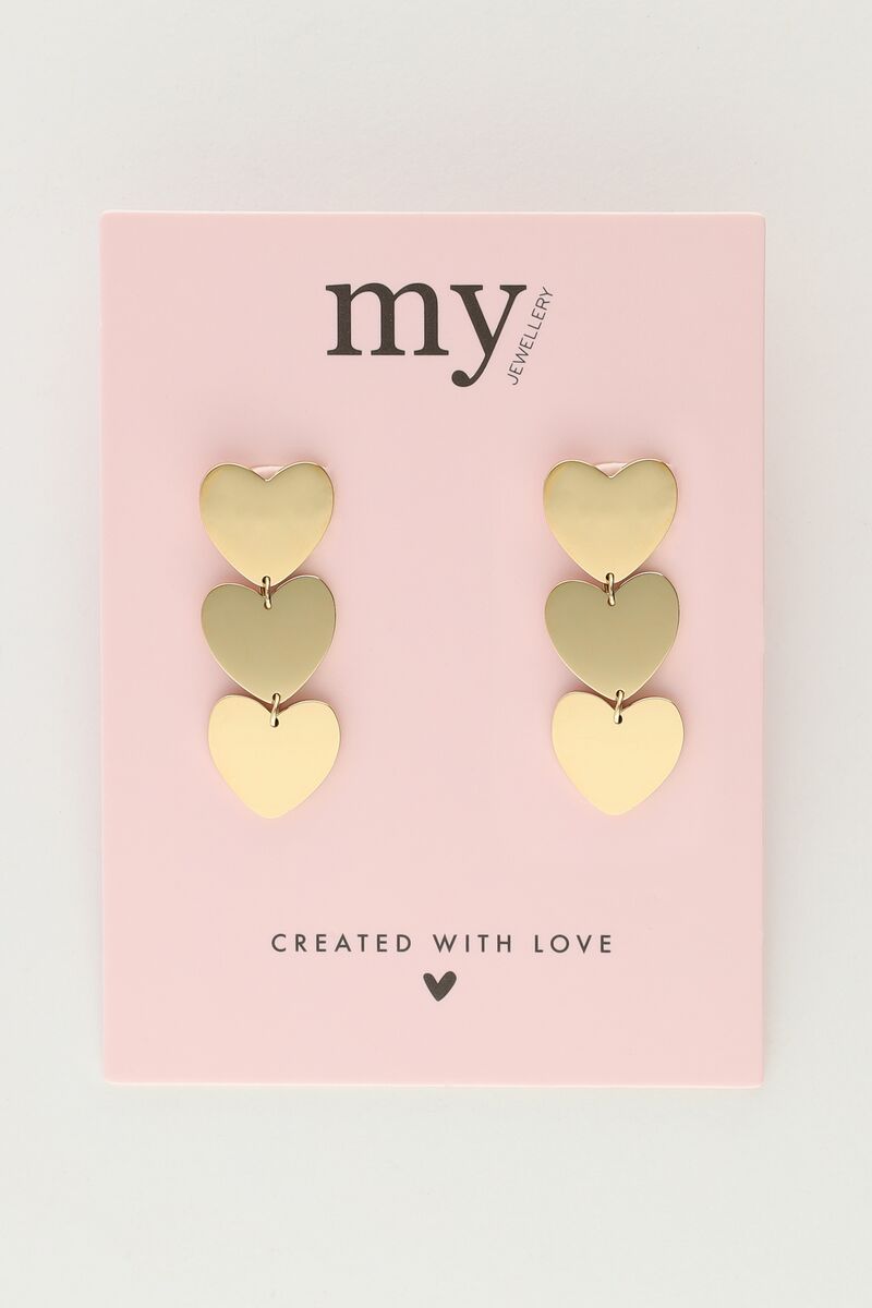 Earrings with three hearts | My Jewellery