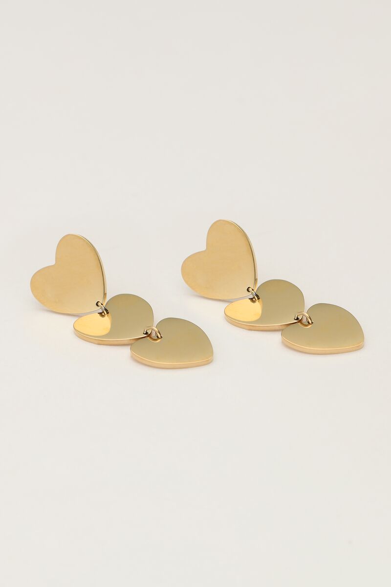 Earrings with three hearts | My Jewellery
