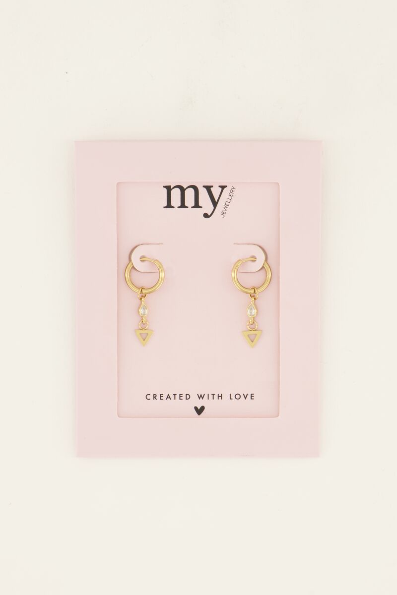 Oorringen met druppel & driehoek | My Jewellery