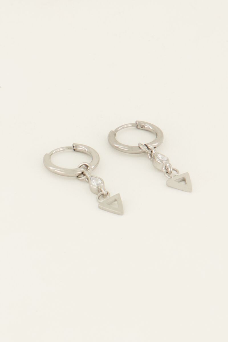 Oorringen met druppel & driehoek | My Jewellery