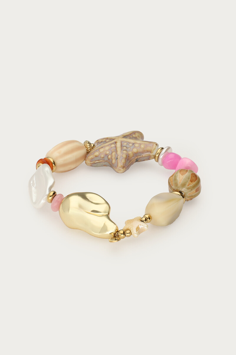Elastic beaded bracelet with starfish | My Jewellery