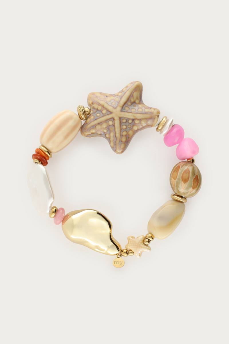 Elastic beaded bracelet with starfish | My Jewellery