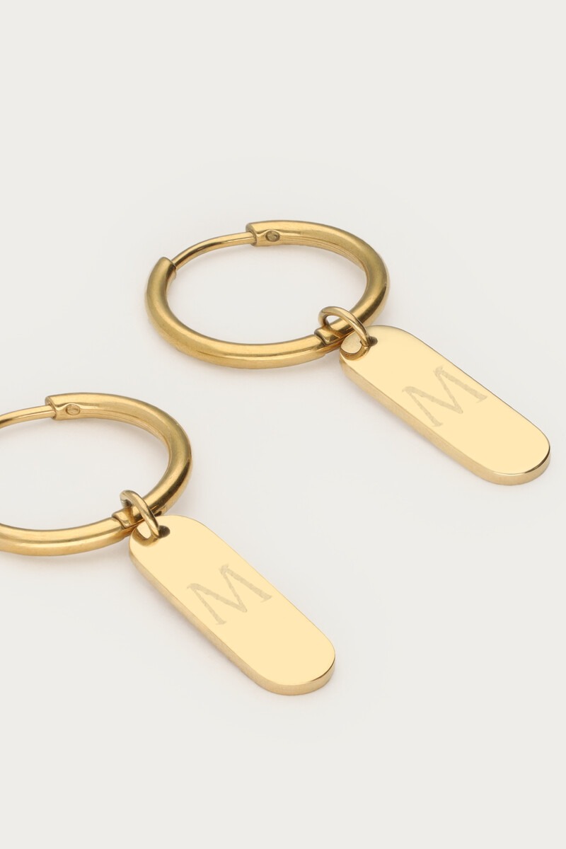 Engraved earrings with charm | My Jewellery