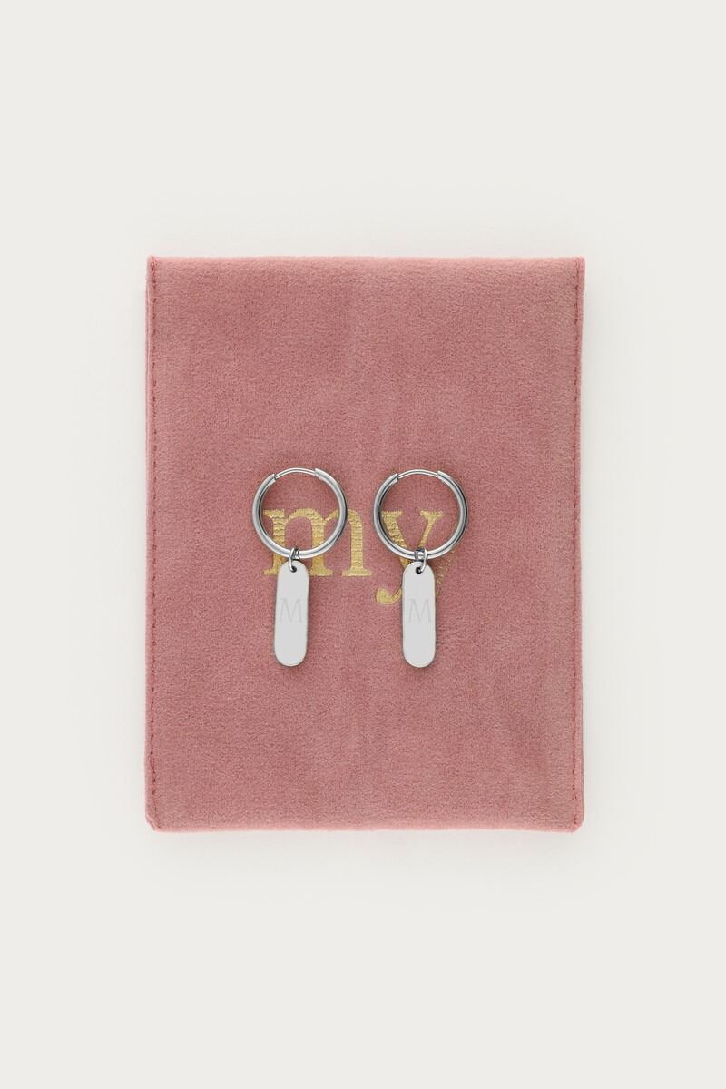 Engraved earrings with charm | My Jewellery